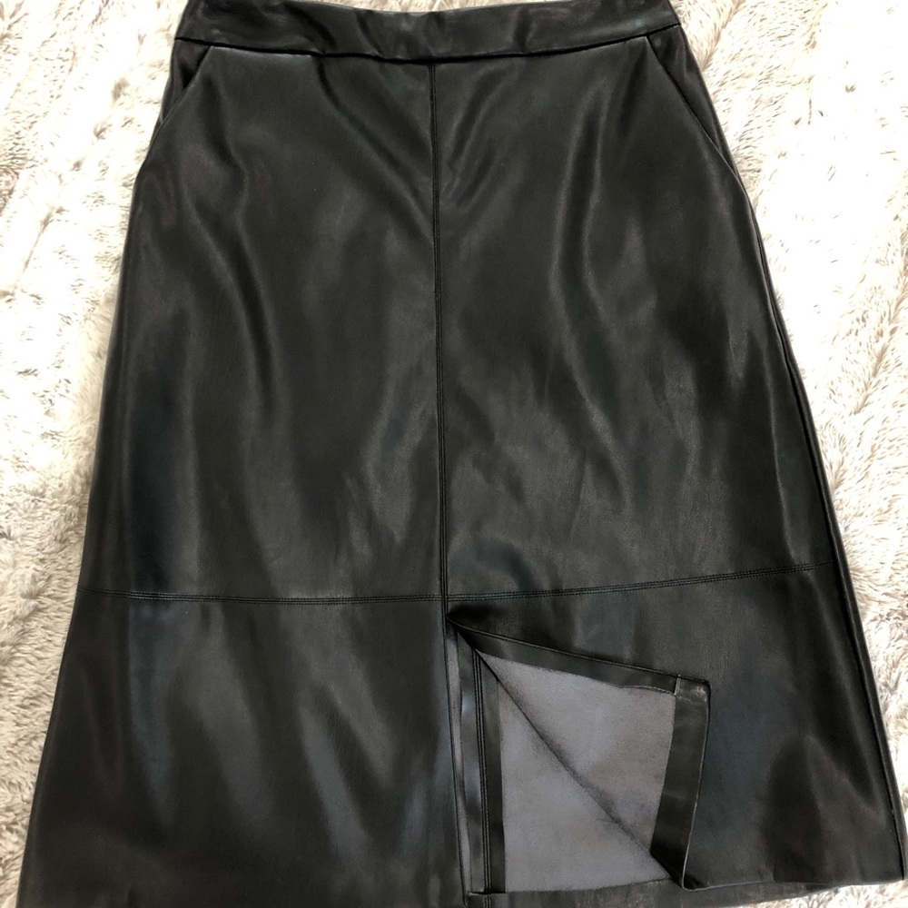 Faux leather skirt